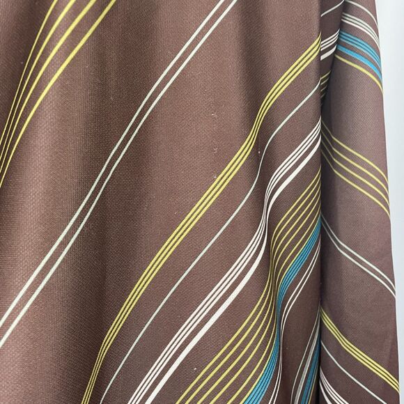 Vintage Boho Dress Size Medium Floral Brown Blue Off Shoulder 70s Retro Hippie - Picture 11 of 16